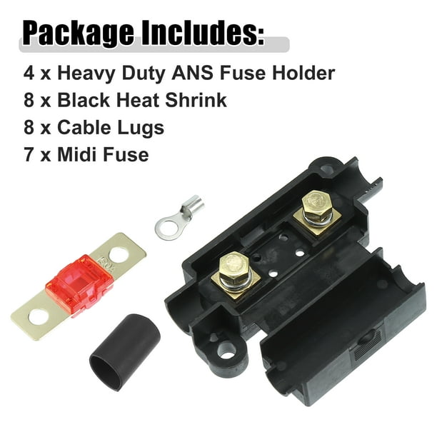  Fusible de repuesto para coche de audio de buen coche, Mini ANL  AFS, con 2 fusibles (AMP: 1 soporte 2x40a fusibles) : Automotriz