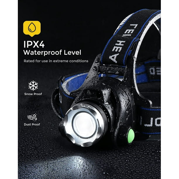 Lámpara De Cabeza Linterna frontal recargable 4 modos XPG Linterna frontal  para emergencias al aire Wdftyju Para estrenar