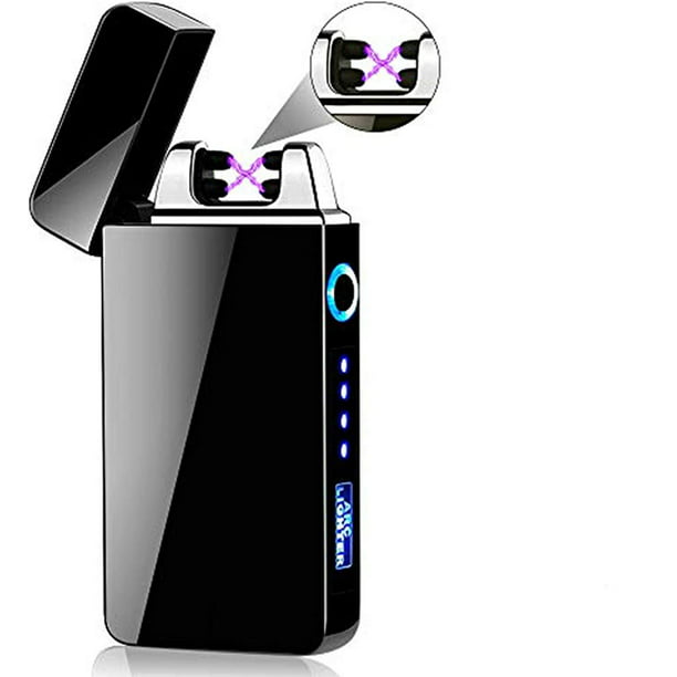 encendedor eléctrico USB recargable de doble arco encendedor de cigarrillos  a prueba de viento sin llama encendedor electrónico con indicador de  batería para cocina, velas y cigarrillos oso de fresa Electrónica