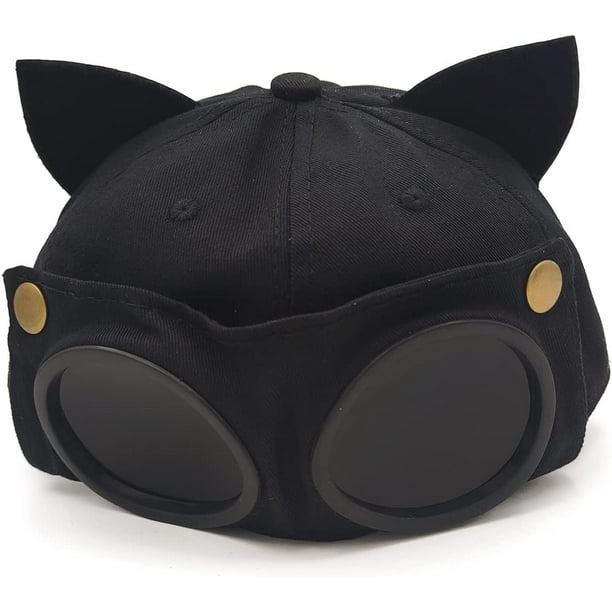 Sombrero de aviador retro con orejas gato Gafas Gorra con visera Gafas de sol Gorra de béisbol Má JAMW Sencillez | Walmart en línea