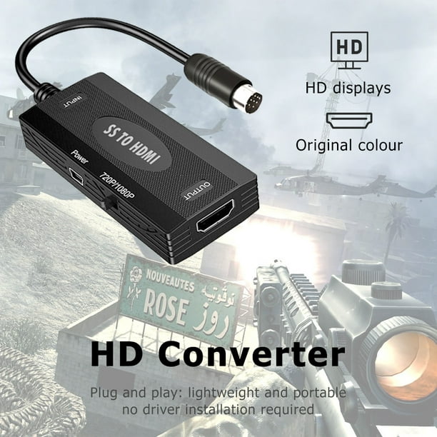 Adaptador Hd Convertidor compatible con SS a HDMI para consolas de