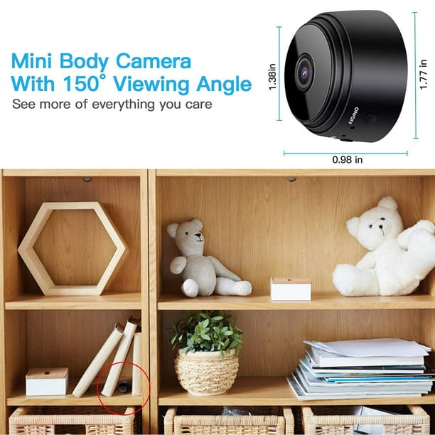  Mini cámara de seguridad – 1080P IR inalámbrico WiFi interior y  exterior IP CAM protección del hogar visión nocturna interior/exterior HD  gran angular pequeña niñera micro cámaras de vigilancia (blanco) 