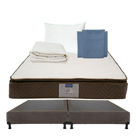 colchón king size  box  almohada osos  sábanas  protector de colchón restonic nautilus