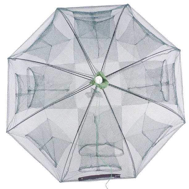 Folding Umbrella Type Fishing Net Shrimp Cage Crab Fish Trap Cast Net 6 8  10 12