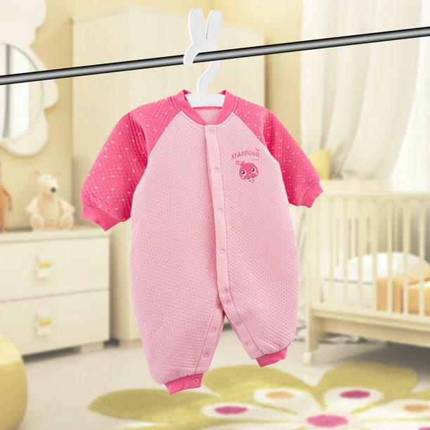 10 perchas de madera para bebés y niños, de madera natural, perchas para  ropa de bebé, armario (rosa)