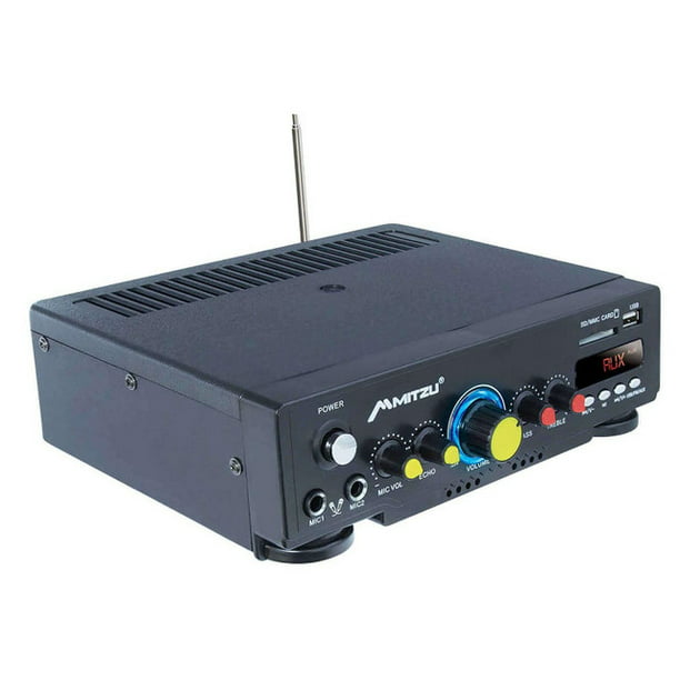Mitzu® Mini amplificador Bluetooth 500W PMPO de dos canales