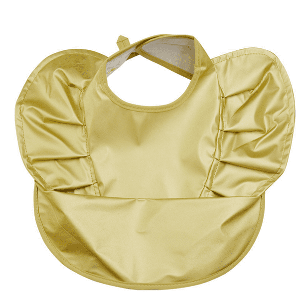 Babero impermeable para bebé para niña, mejor que la silicona, fácil de  limpiar y lavable, baberos para niños pequeños con recogedor de alimentos,  babero de alimentación ideal para bebés y bebés Adepaton