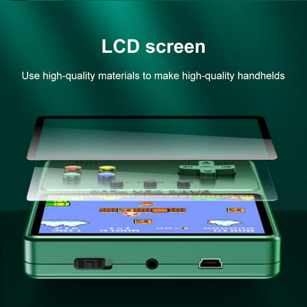 Consola de juegos de mano retro, consola de juegos retro con 500 juegos  clásicos, pantalla de 3.0 pulgadas, soporte retro para conectar TV y dos