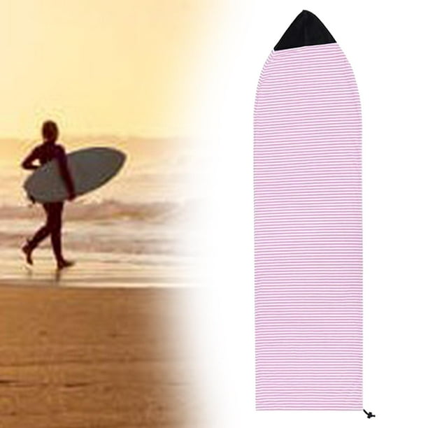 Funda de calcetín patrón de rayas para de surf, funda de transporte, bolsa elástica, funda de almacenamiento para tabla de Surf, accesorios 200cmx50cm Rosa DYNWAVEMX Funda para calcetín de tabla