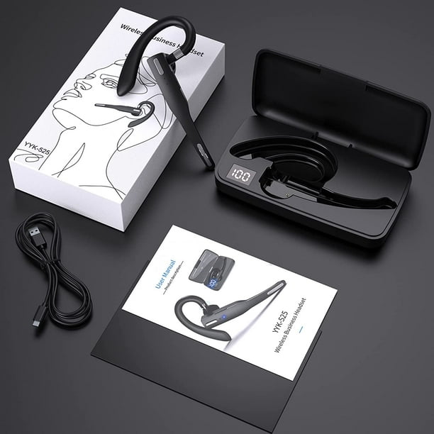 Auriculares Inalámbricos Bluetooth Deportivos con Control de Cable con  gancho para la Oreja en la Oreja con Micrófono llamada manos libres Para  iPad