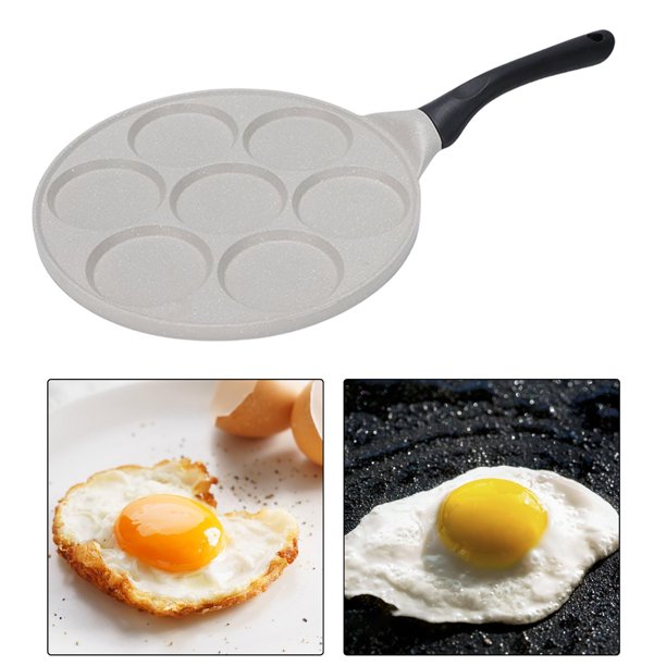 Sartén de acero inoxidable para freír huevos, sartén para cocinar huevos,  sándwich, mango antiescaldaduras, sartén para tortilla antiadherente para  Grande Macarena sartén para huevos