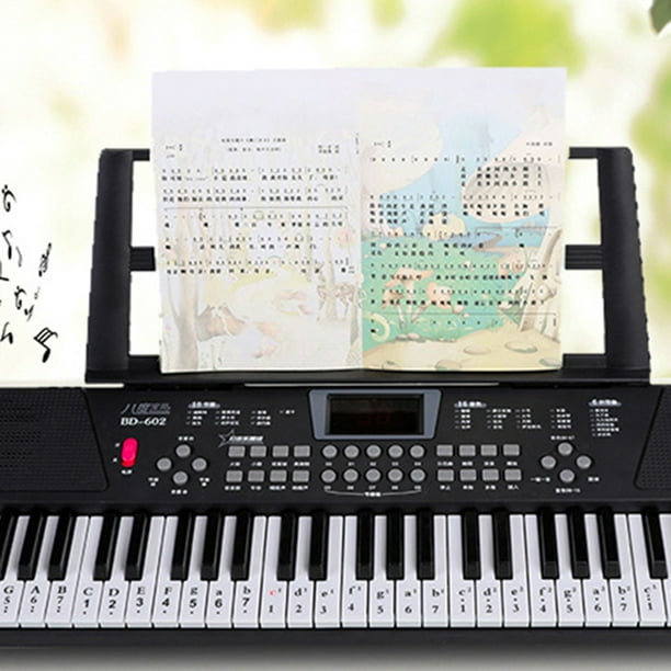 CIADAZ Piano eletrônico dobrável de 61 teclas Órgão eletrônico  multifuncional Teclado de piano sensível de 61 teclas com display LCD  Bateria