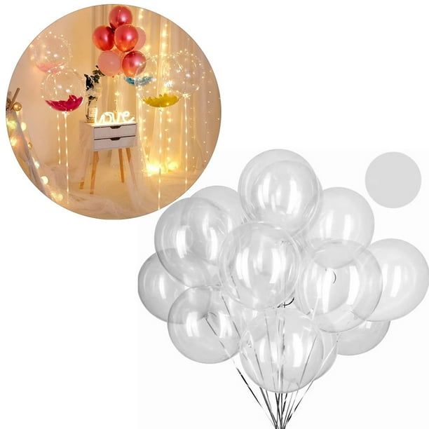 Agatige 10 globos transparentes Bobo de 30 pulgadas, globos transparentes  reutilizables de boca ancha para rellenar globos de burbujas para bodas