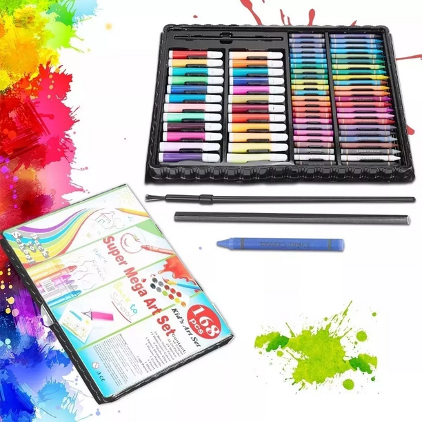 Kit de Marcadores Lapices Dibujo 168 Colores