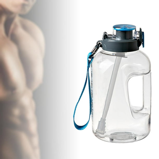 Botella de agua deportiva Botellas de agua con paja, botella de agua de  gran capacidad, botella de agua de fitness, deportes, portátil, resistente  a