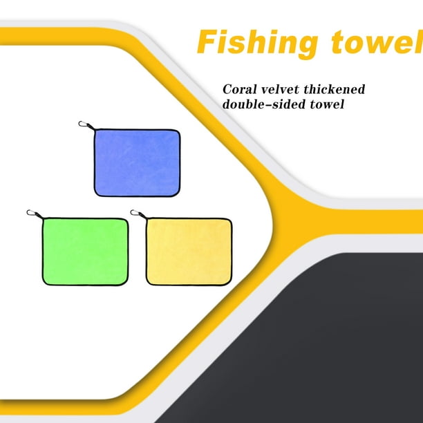 Sonducket Toalla de pesca de 3 uds., toallas de de vellón de doble cara  gruesas y suaves, trapos de ligeros, caja de aparejos de Kayak para Pescar  Gris azulado