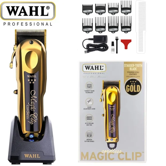 cortadora de pelo inalámbrica profesional 5 star wahl 8148 magic clip gold depiladora li recortadora y afeitadora para barberos y estilistas