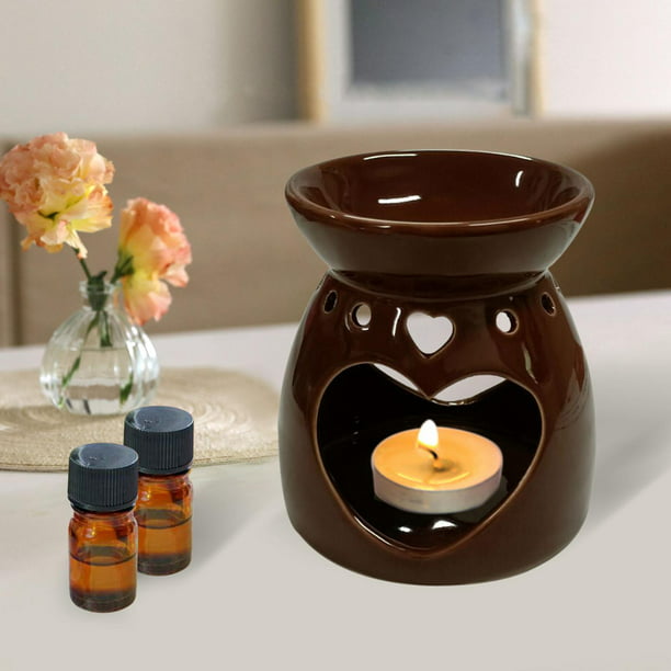 Quemador de aroma de aceite esencial de cristal, candelabro, cera para  derretir aceites esenciales, decoración del hogar, dormitorio, decoración  de