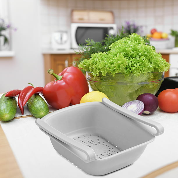 Estante elástico ajustable para refrigerador cesta de almacenamiento de  alimentos organizador Ehuebsd de nevera cesta para frutas y verduras ahorro  de espacio