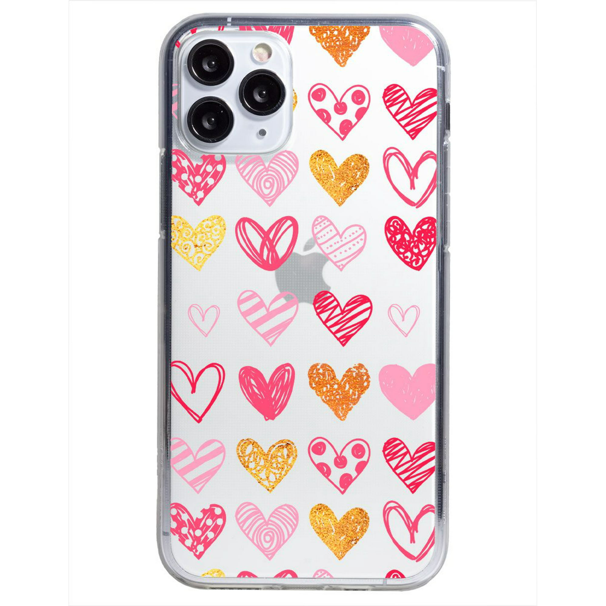 Funda para iphone 11 pro max corazones handmade, uso rudo, instacase protector para iphone 11 pro max antigolpes, case corazones handmade