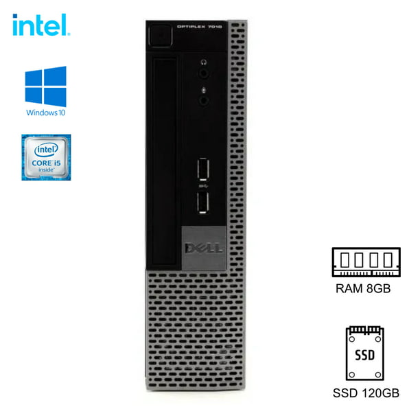 PC CPU Dell Optiplex Dell Intel core i5 RAM 8GB SSD 120GB