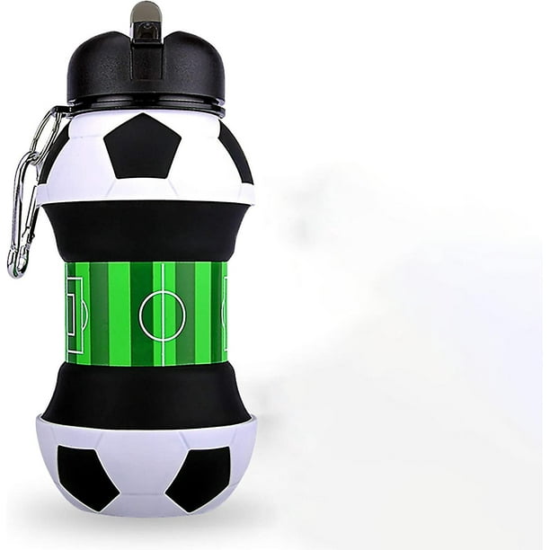 Botella de agua de fútbol - Regalos de fútbol únicos para niños y niñas -  Botella de agua fresca para niños, plegable, a prueba de fugas - Botella de  agua para niños 