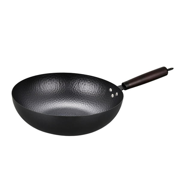 Wok de acero inoxidable de 12 pulgadas con tapa, woks con revestimiento de  panal y sartenes para freír wok antiadherente, wok de inducción wok chino