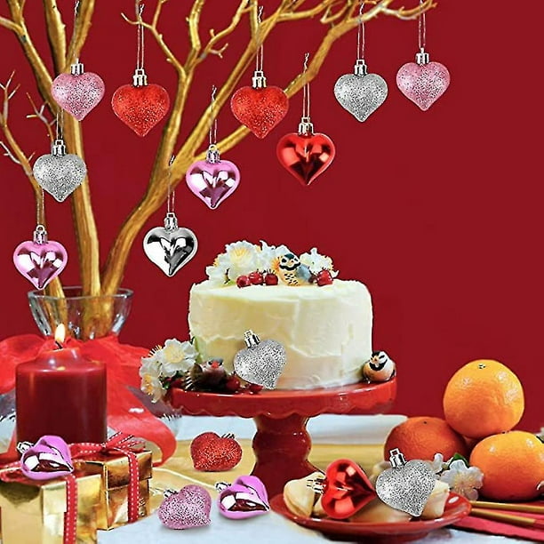 Norcalway Decoraciones de San Valentín para el hogar, 102 piezas perfectas  para decoración del día de San Valentín, guirnalda de San Valentín de