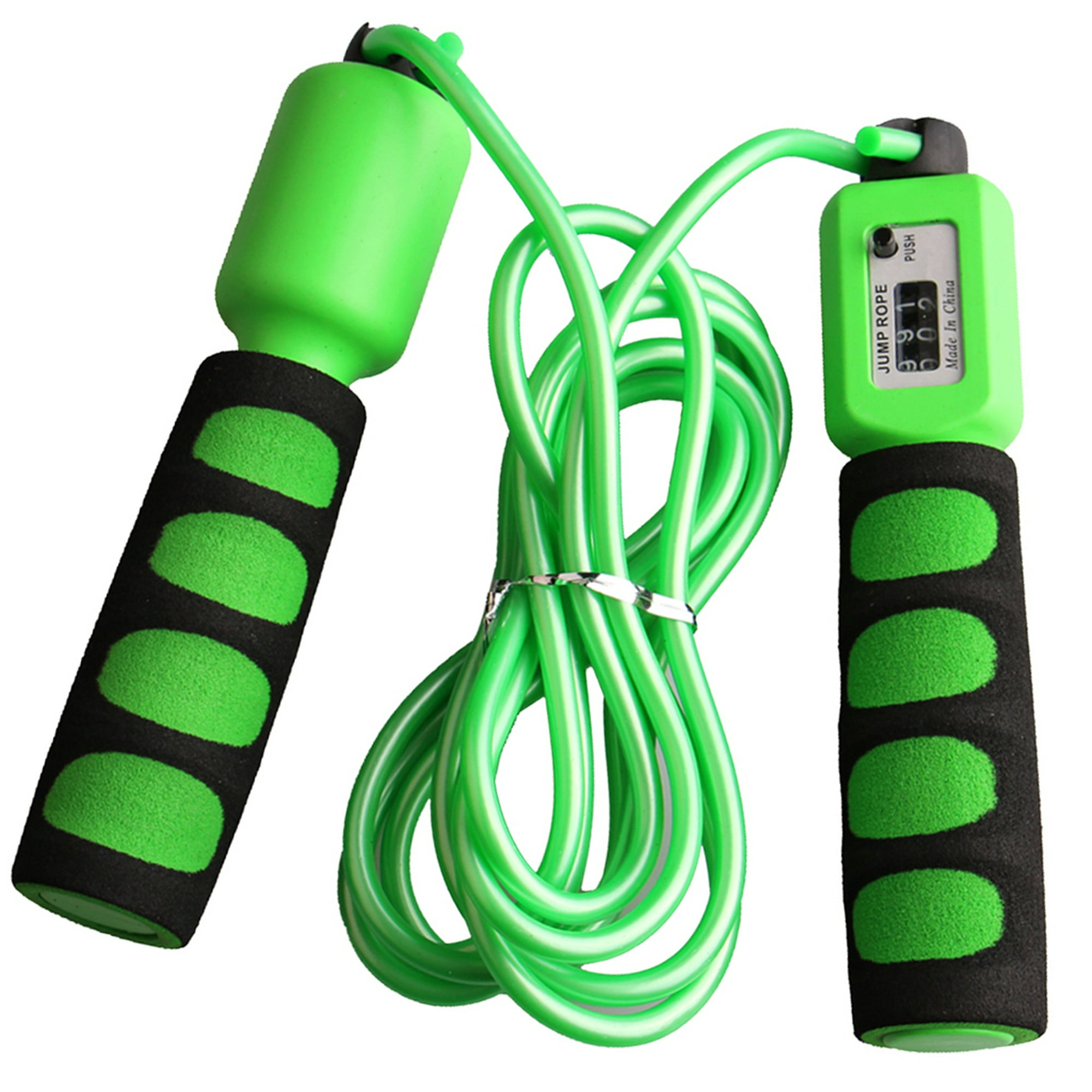 Cuerdas para saltar con contador Deportes Fitness Velocidad rápida  ajustable Contador Saltar Cuerda Saltar cable (verde)