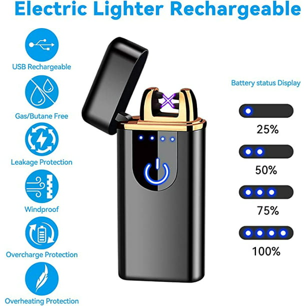 CEWROM Mini Mechero Electrico, Encendedor Eléctrico USB Recargable