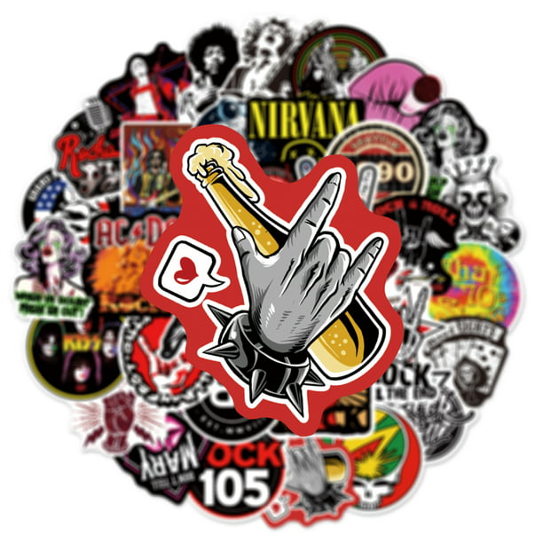 50 Uds. Pegatinas Grafiti Logotipo Banda Rock H Pegatinas - Temu Mexico
