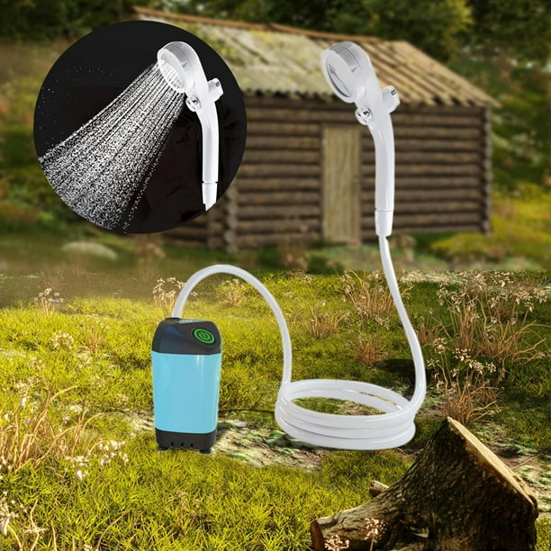 Ducha portátil para acampar, ducha al aire libre impermeable recargable por  USB, ducha portátil eléctrica, bomba de ducha para acampar para viajes