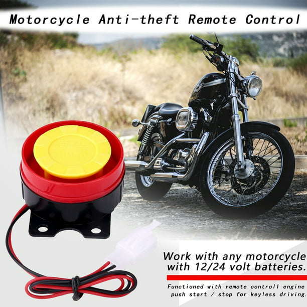 Sistema de sonido de alarma de motocicleta con luz intermitente para moto