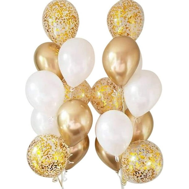 Paquete de 60 globos dorados + globos de confeti dorados con cinta, Globos  Oro, Globo de oro, Glo Zhivalor HMHZ475-2