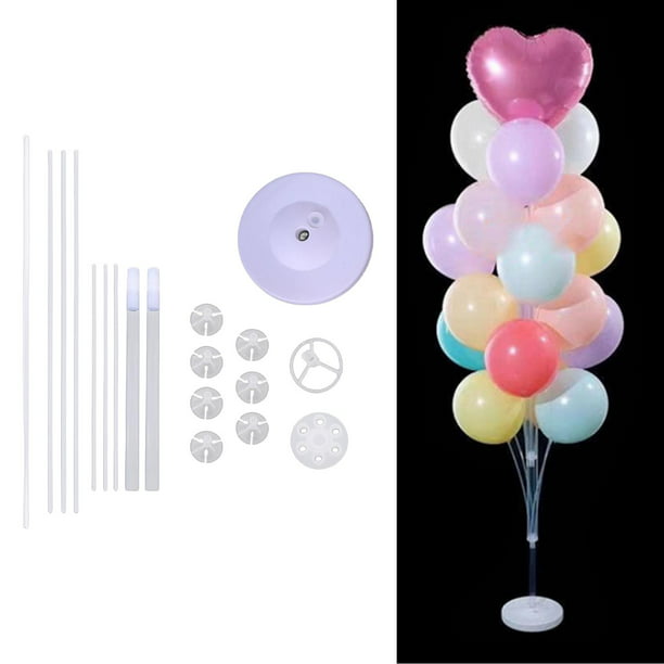 Sakolla - Copa de soporte para globos, con barra, base de flores, blanco,  multiuso: escritorio, boda, cumpleaños, accesorio, 8 piezas