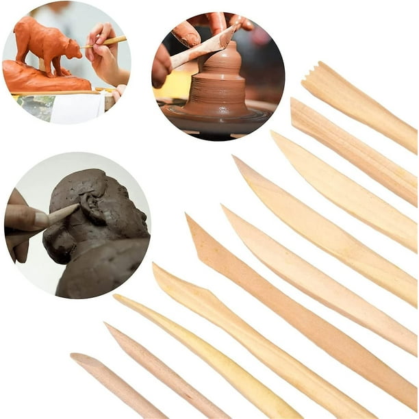Jetmore Paquete de 35 herramientas de arcilla, herramientas de cerámica y  herramientas de escultura, cortador de arcilla para modelar polímeros,  juego