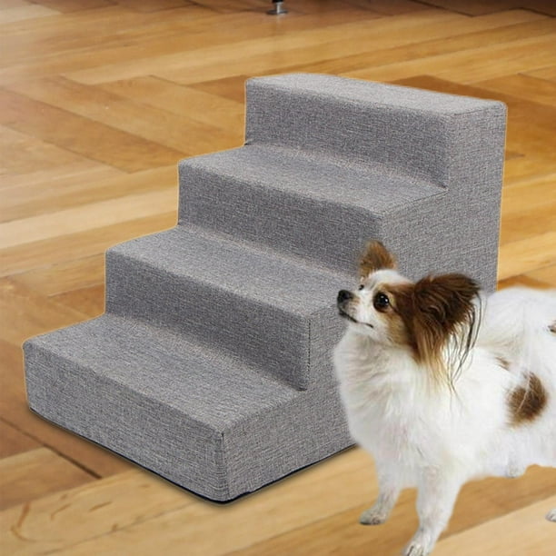 Escaleras para perros de 4 niveles, rampa para perros, escalera, cubierta  lavable, suministros para mascotas, antideslizante, ancho, multifuncional,  Marrón Gloria Escalera de escaleras para gatos