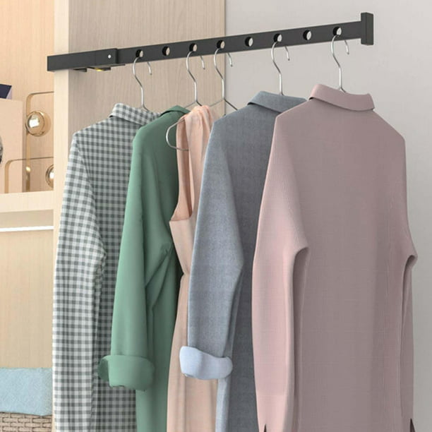 Barras de armario para colgar en la pared, perchero moderno, barra de ropa  resistente de metal, colgador de ropa que ahorra espacio para