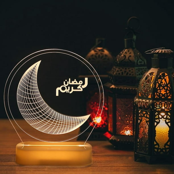 Decoración de ramadán kareem con luces