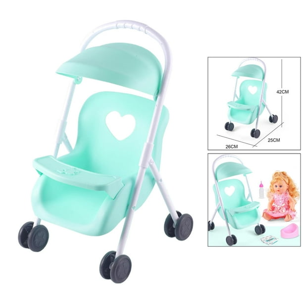 2x Mini carrito de cochecito de bebé carrito de coche plegable