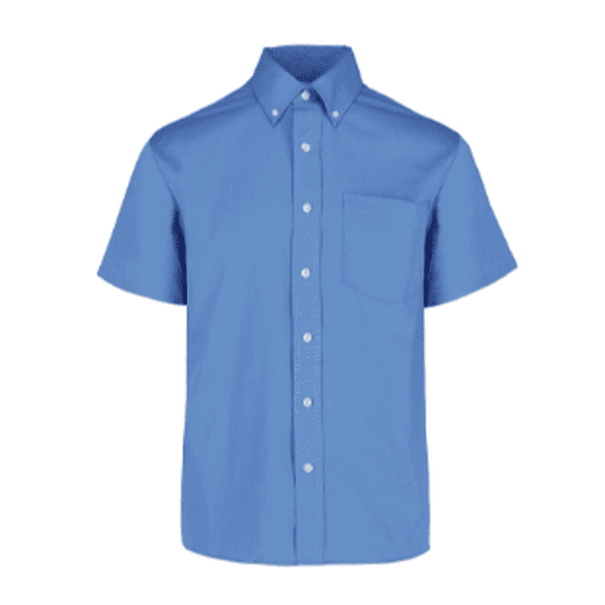 Camisa de Gabardina Manga Corta para Caballero, Color Azul Francia ...