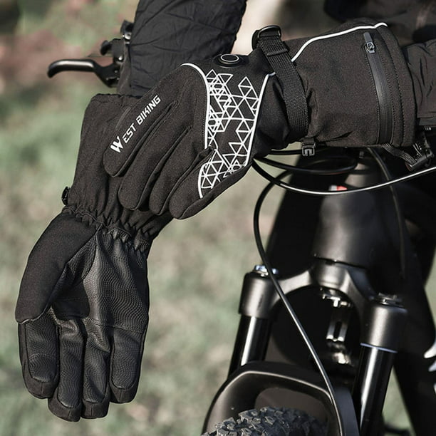 Guantes Térmicos impermeables recargables para moto de nieve, guantes  calefactables para motocicleta, pantalla táctil, esquí cálido, invierno