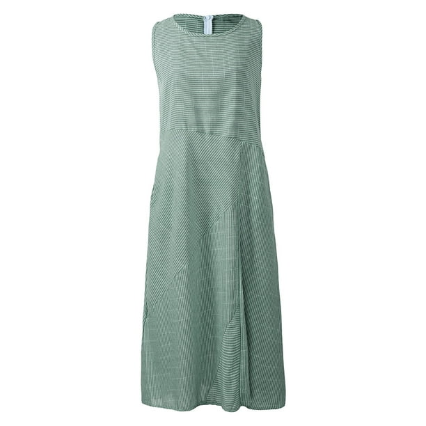 Vestido de fiesta de lino / Vestido de lino verde / Maxi vestido