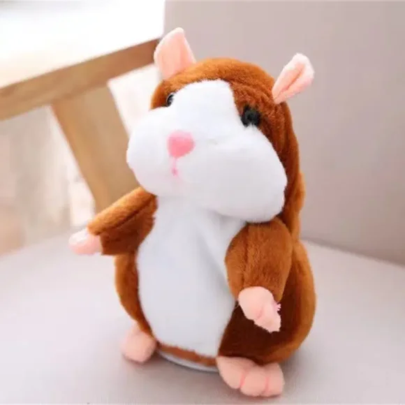 709in talking hamster plush toy repeat what you say funny kids stuffed toys talking record plush interactive toys for valentines day birthday gift kids early learning light brownnosize gao jinjia unisex