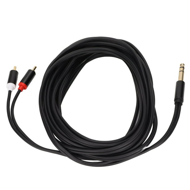 Cable audio jack estÉreo 3.5mm macho a 2 rca macho rojo/blanco 10m