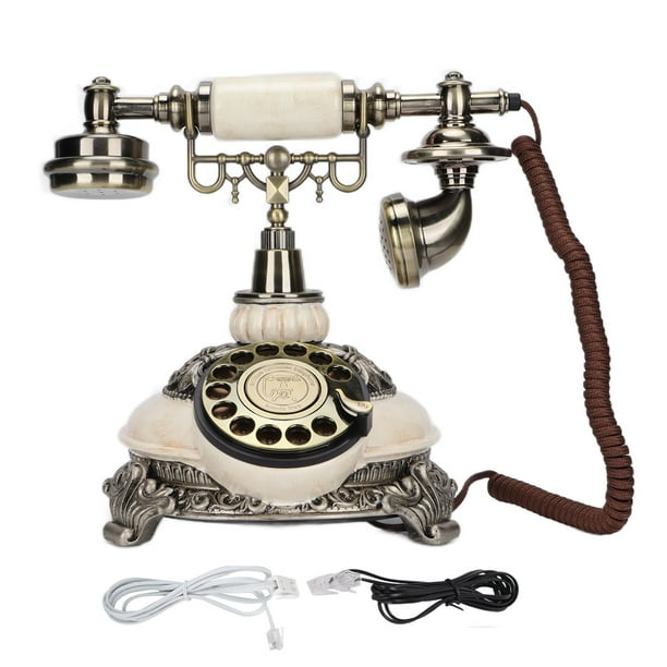 Teléfono Vintage, teléfono fijo de rotación Retro europeo para decoración  de hogar, oficina, cafetería y Bar