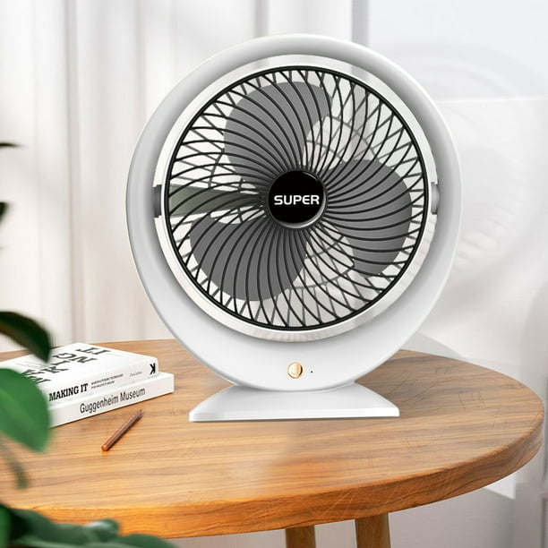 Ventilador de escritorio pequeño, mini ventilador de metal de enfriamiento  de mesa de escritorio USB portátil de 4 pulgadas alimentado por USB, viento  de alta velocidad