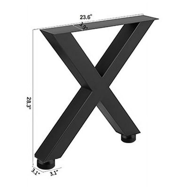 VEVOR Patas de mesa de metal 28 x 17.7 pulgadas Patas de escritorio en  forma de A Juego de 2 patas de banco resistentes con revestimiento de