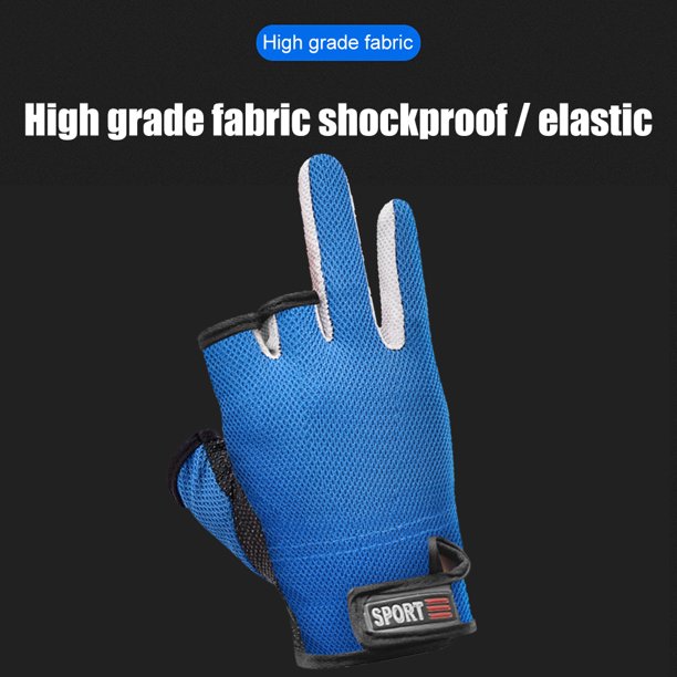 Escalada senderismo Pesca Fingerless antideslizamiento Guantes de