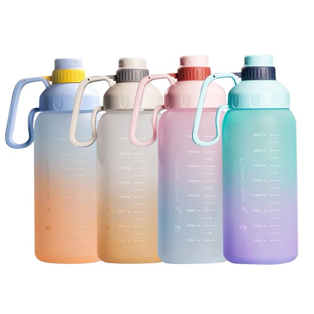 Botella de agua de fitness de 1.5 L, botella de agua de gradiente de moda,  saludable, de gran capaci…Ver más Botella de agua de fitness de 1.5 L